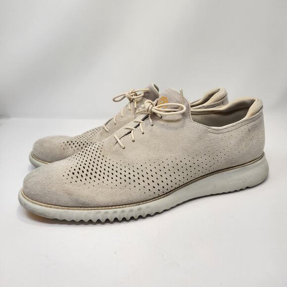 Cole Haan ZeroGrand Cream Suede Perforated Oxford Shoes Men Size 13M Casual Work main image 4